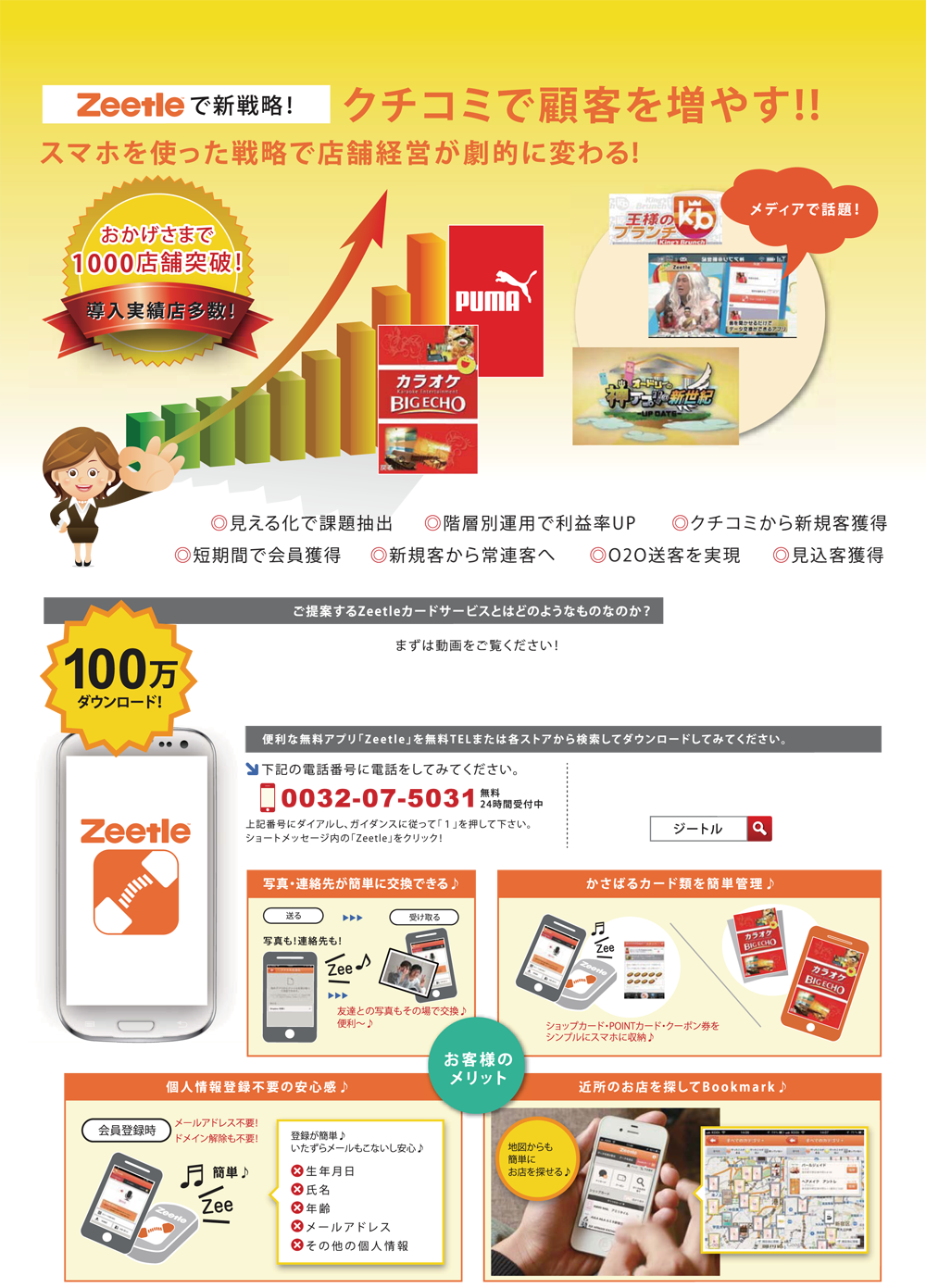 Zeetleで新戦略！ クチコミで顧客を増やす！！ スマホを使った戦略で店舗経営が劇的に変わる！